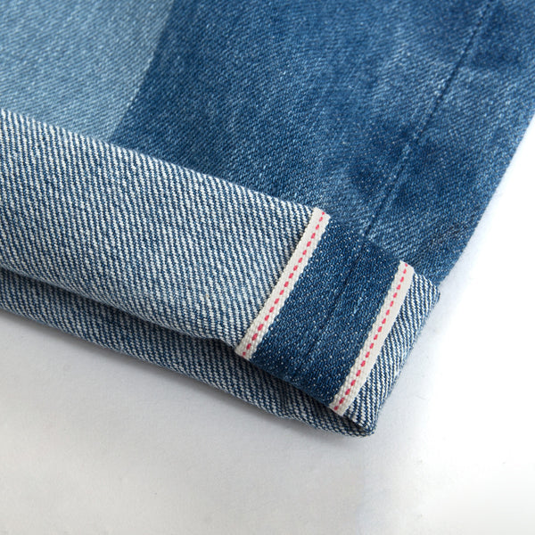 FACETASM | Checker Flag Denim Pant Indigo - Concrete