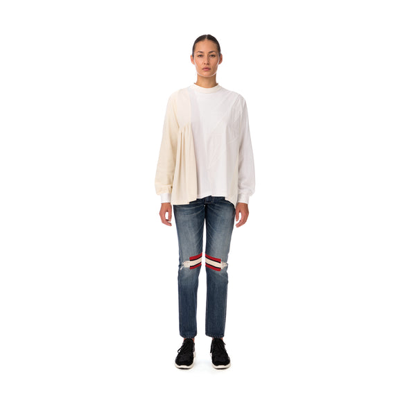 FACETASM | W T-Shirt White - Concrete