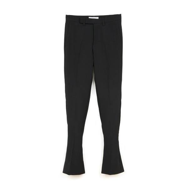 FACETASM | W Wool Slit Pants Black - Concrete
