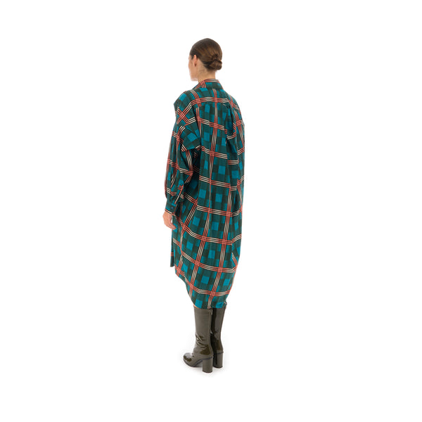 FACETASM | Wave Shirt Dress Green - Concrete