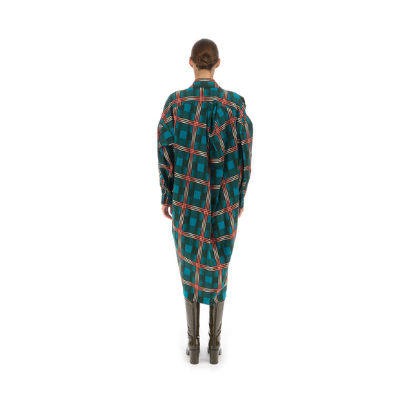 FACETASM | Wave Shirt Dress Green - Concrete