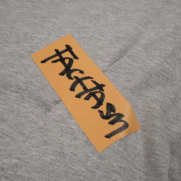 FACETASM | W Tape Basic T-Shirt Grey - Concrete