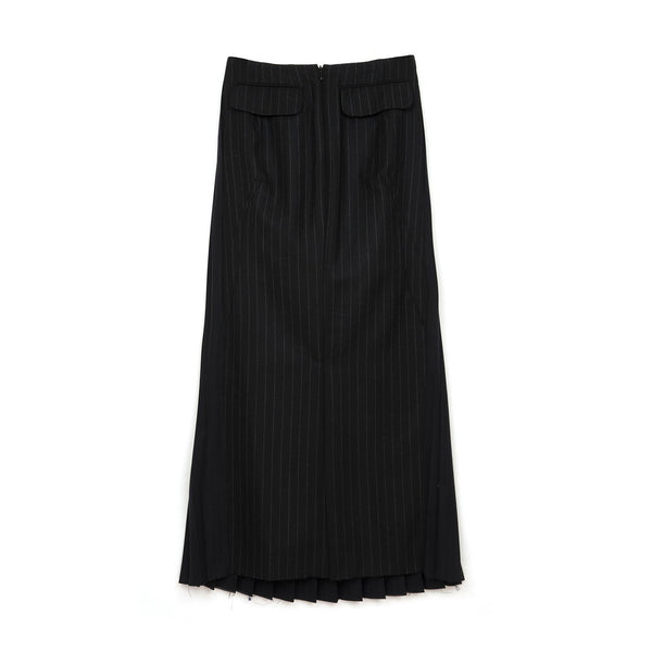 FACETASM | W Wool Skirt Black - Concrete