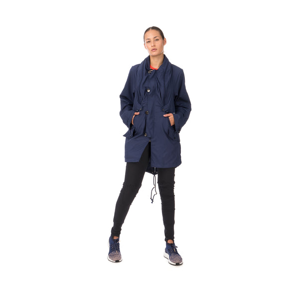 Final Home | Double Cloth Jacket Navy - Concrete