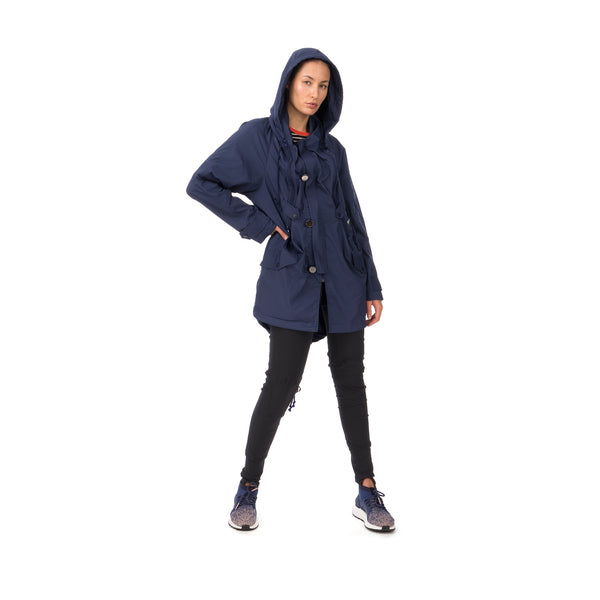 Final Home | Double Cloth Jacket Navy - Concrete