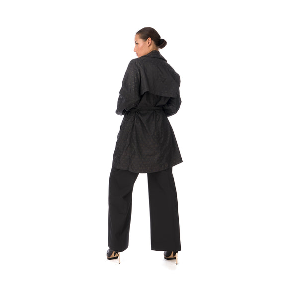 Final Home | Coat All Over Print Logo Black - Concrete