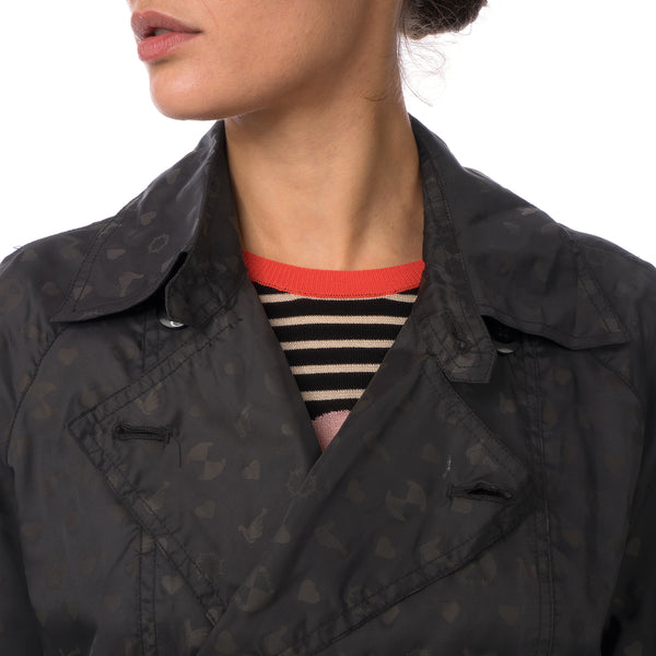 Final Home | Coat All Over Print Logo Black - Concrete