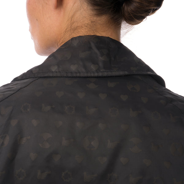 Final Home | Coat All Over Print Logo Black - Concrete