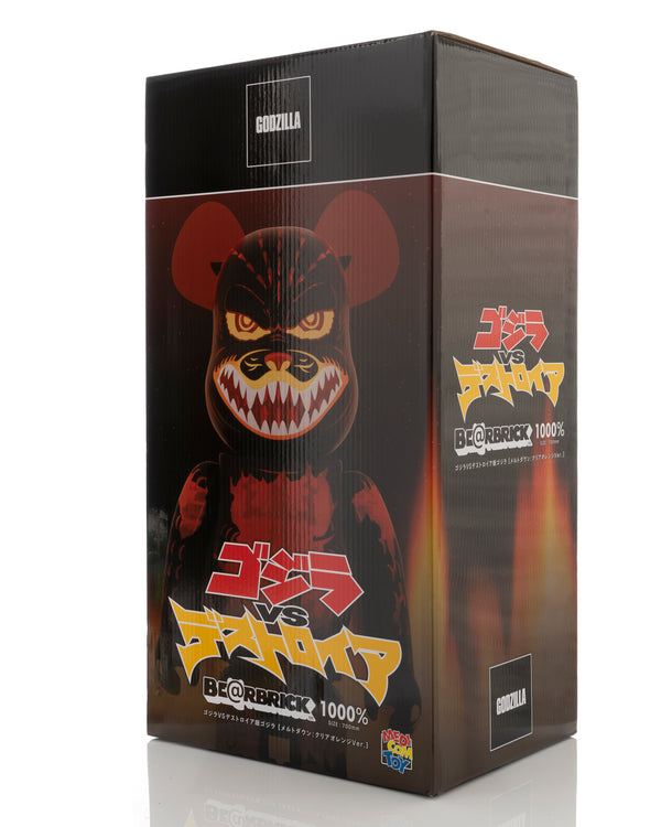 Medicom Toy | Be@rbrick 1000% Godzilla Meltdown: Clear Orange ver. - Concrete