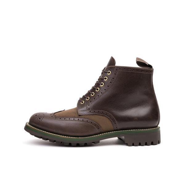Grenson x Barbour Acklam Dark Brown/Expresso Waxy - Concrete
