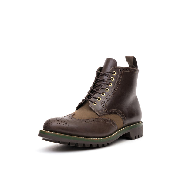 Grenson x Barbour Acklam Dark Brown/Expresso Waxy - Concrete