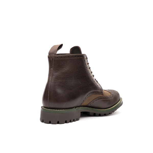 Grenson x Barbour Acklam Dark Brown/Expresso Waxy - Concrete