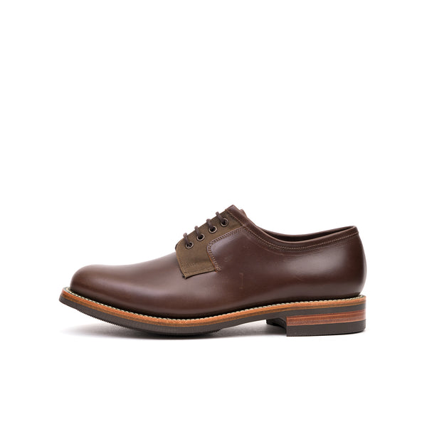 Grenson x Barbour Peterlee Dark Brown/ Waxy Cyclone - Concrete
