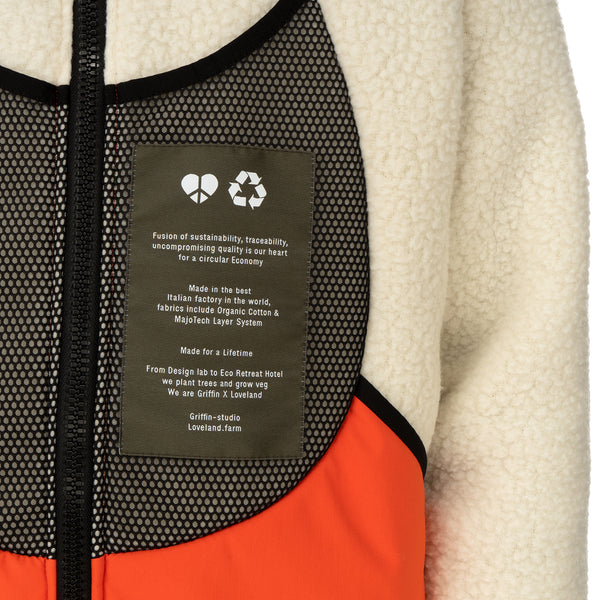 Griffin | Reversible Hooded Jogger Sherpa / Orange - Concrete