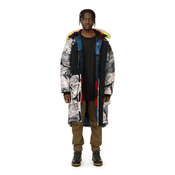 Griffin | Reversible Sleeping Bag Coat Snow Camo / Black - Concrete