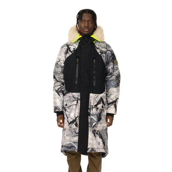 Griffin | Reversible Sleeping Bag Coat Snow Camo / Black - Concrete