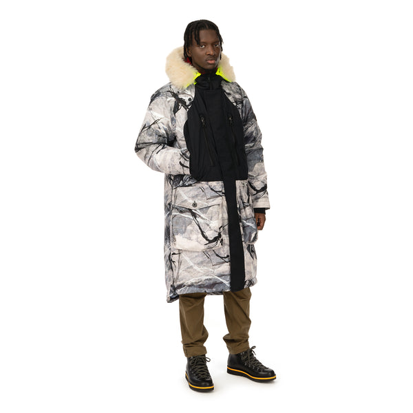 Griffin | Reversible Sleeping Bag Coat Snow Camo / Black - Concrete