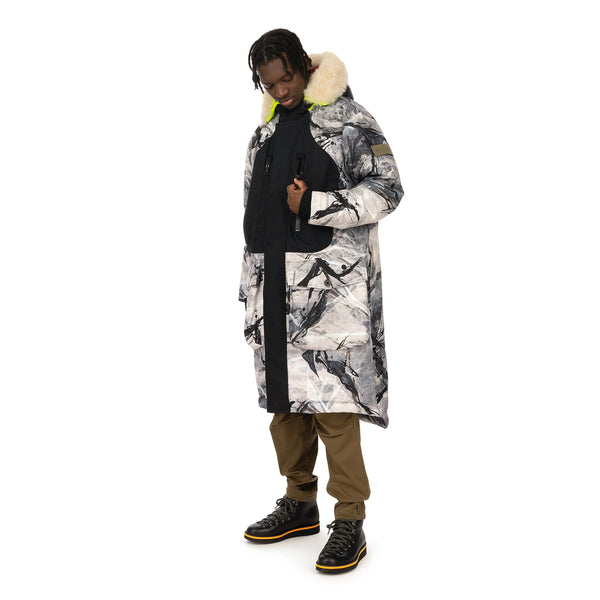 Griffin | Reversible Sleeping Bag Coat Snow Camo / Black - Concrete
