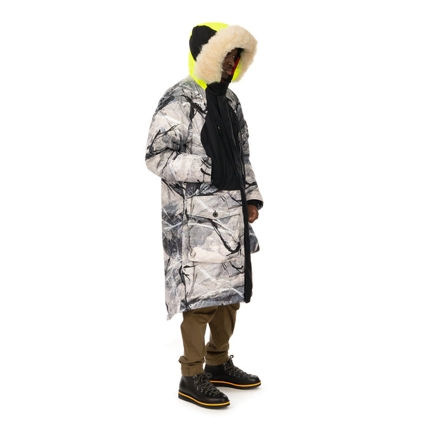 Griffin | Reversible Sleeping Bag Coat Snow Camo / Black - Concrete