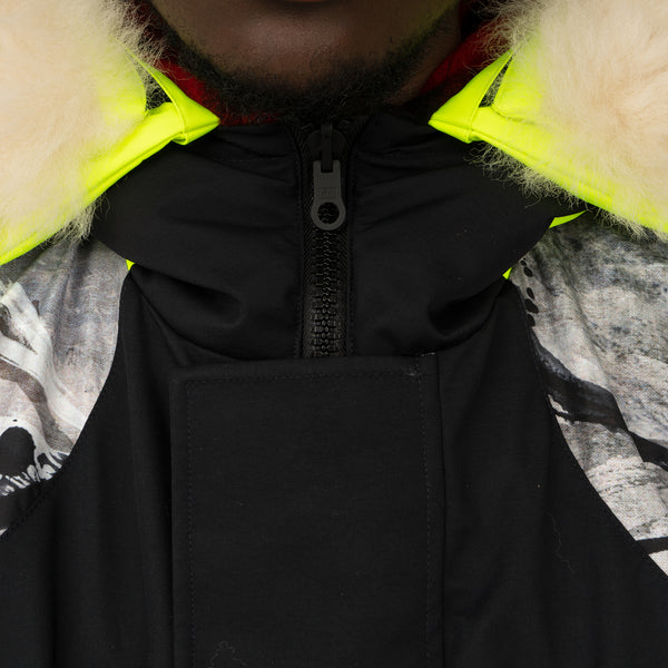 Griffin | Reversible Sleeping Bag Coat Snow Camo / Black - Concrete