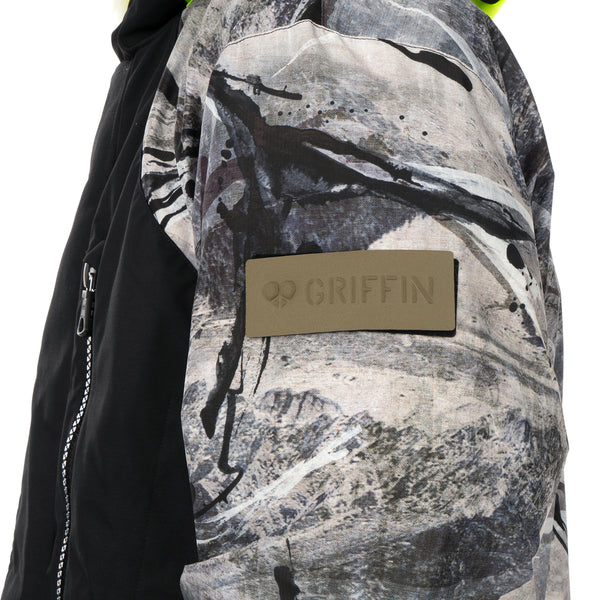 Griffin | Reversible Sleeping Bag Coat Snow Camo / Black - Concrete