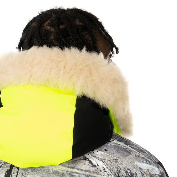 Griffin | Reversible Sleeping Bag Coat Snow Camo / Black - Concrete