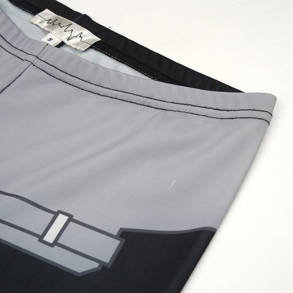 Ground Zero | Birkin Digital Printed Legging Black - Concrete