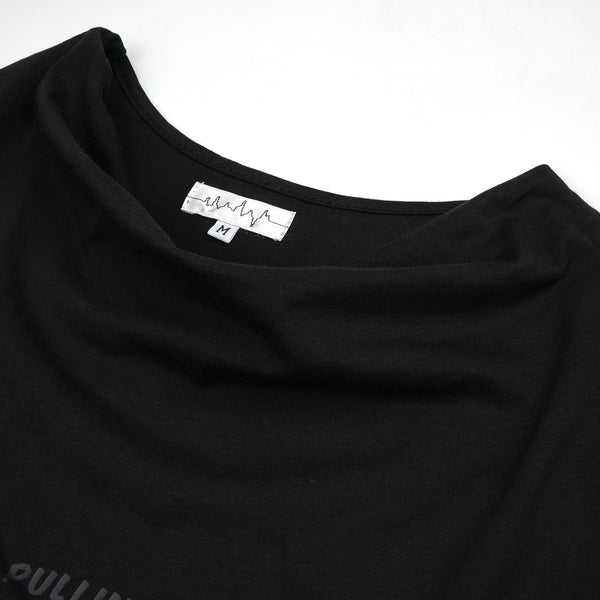 Ground Zero | No More Crossover Drappy Tee Dress Black - Concrete