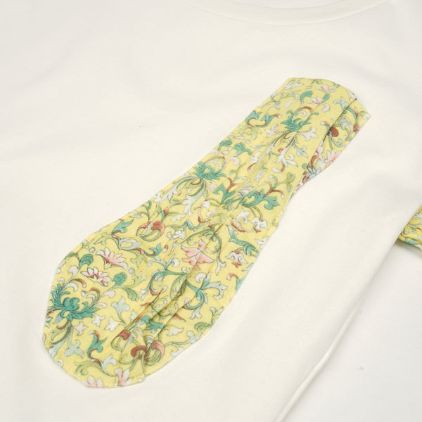 Ground Zero | Chinese Floral Print T-Shirt White / Yellow - Concrete