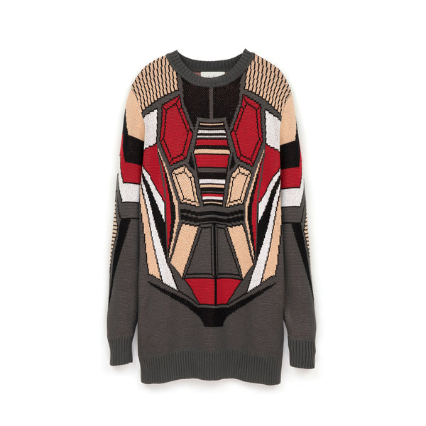 Ground Zero | Gundam Oversized Pullover Khaki - Concrete
