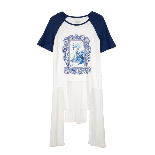 Ground Zero | Blue Master K.Frame T-Shirt Dress White/Blue - Concrete
