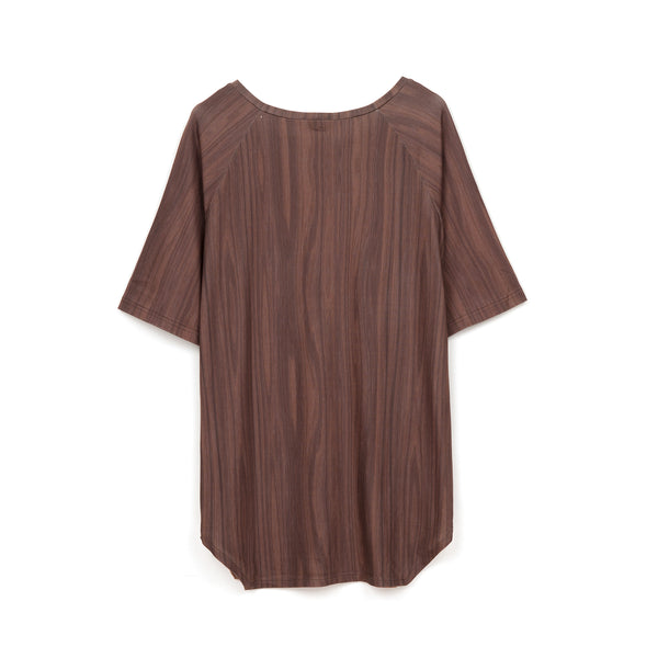 Ground Zero | Geometric Wood Print T-Shirt Wood - Concrete
