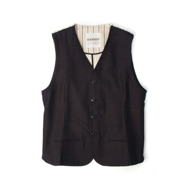 Hansen | 'Daniel' Classic Casual Vest Real Indigo - Concrete