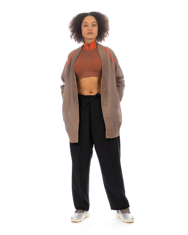 adidas Y-3 | W Classic Sheer Knit Cardigan Chalky Brown - Concrete