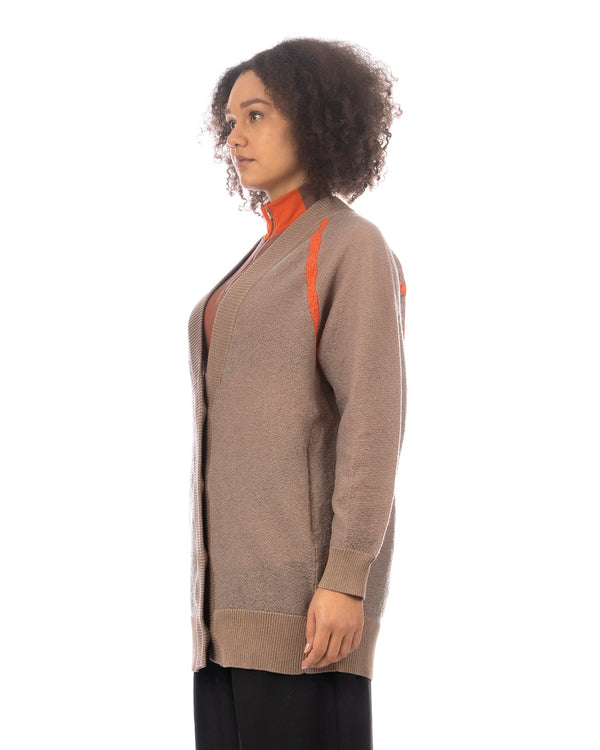 adidas Y-3 | W Classic Sheer Knit Cardigan Chalky Brown - Concrete