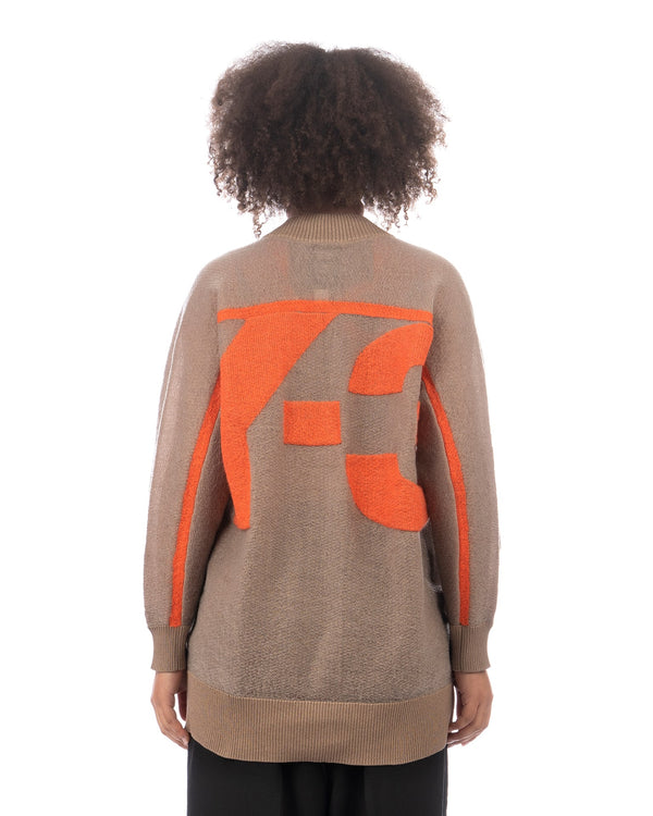 adidas Y-3 | W Classic Sheer Knit Cardigan Chalky Brown - Concrete