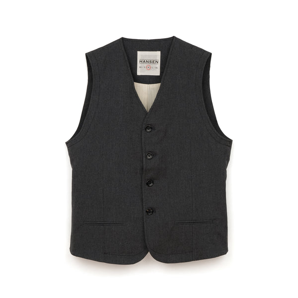 Hansen | 'Daniel' Classic Waistcoat Graphite - Concrete