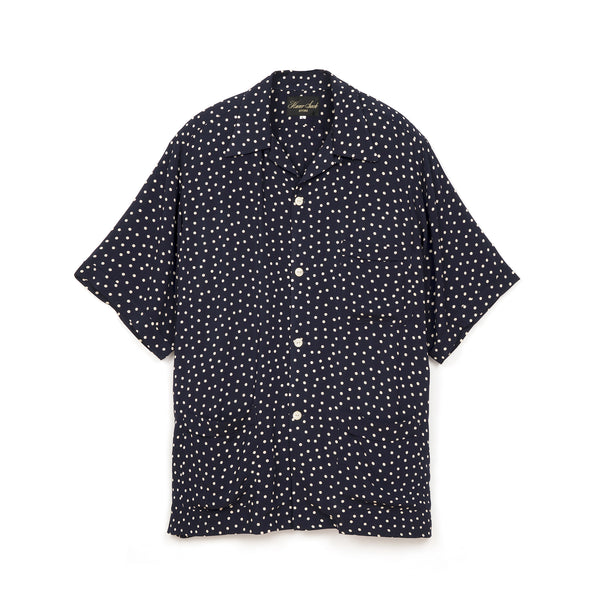 Haversack | Dot Print Shirt Navy 821808-59 - Concrete
