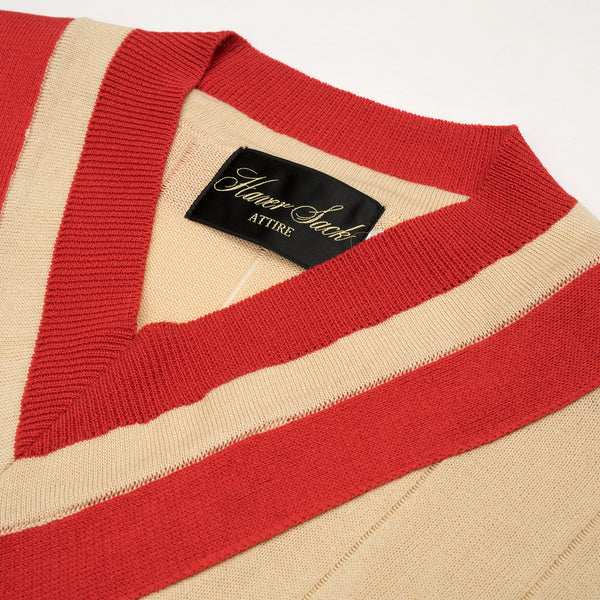 Haversack | Knit Beige / Red 831900-31 - Concrete