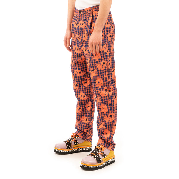Henrik Vibskov | Men's Piano Pants Orange Blue - Concrete