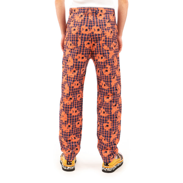 Henrik Vibskov | Men's Piano Pants Orange Blue - Concrete