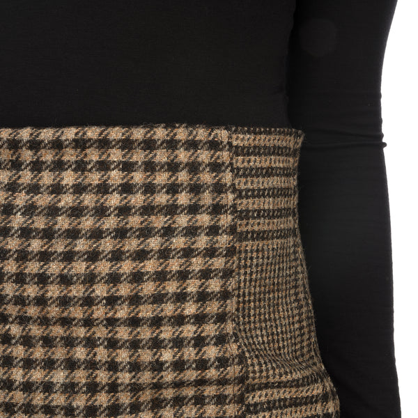 Hope | Pipe Skirt Beige Duo Check - Concrete