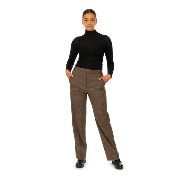 Hope | Keen Trouser Brown Melange - Concrete