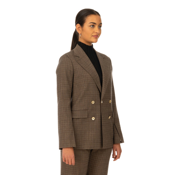 Hope | Dux Blazer Brown Melange - Concrete