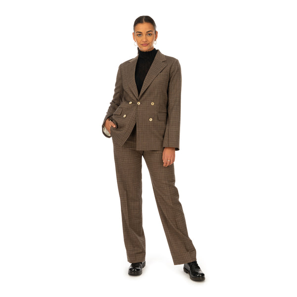 Hope | Dux Blazer Brown Melange - Concrete