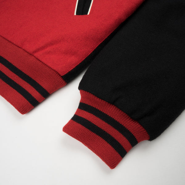 Human Made Varsity Jacket Red - Concrete