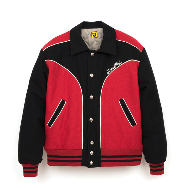 Human Made Varsity Jacket Red - Concrete