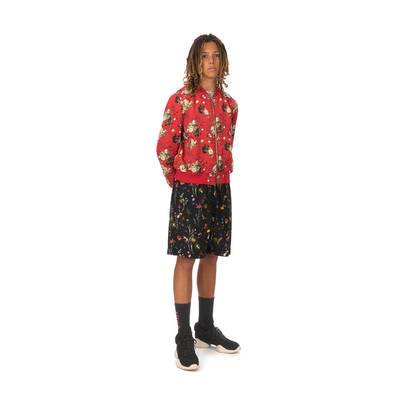 IH NOM UH NIT | Garden Print Bomber Twill Red - Concrete