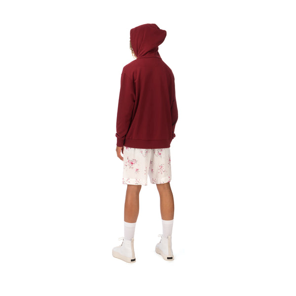 IH NOM UH NIT | Embroidered Koi Fish Hoodie Deep Red - Concrete