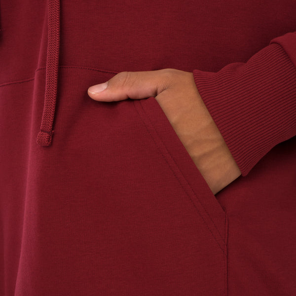 IH NOM UH NIT | Embroidered Koi Fish Hoodie Deep Red - Concrete